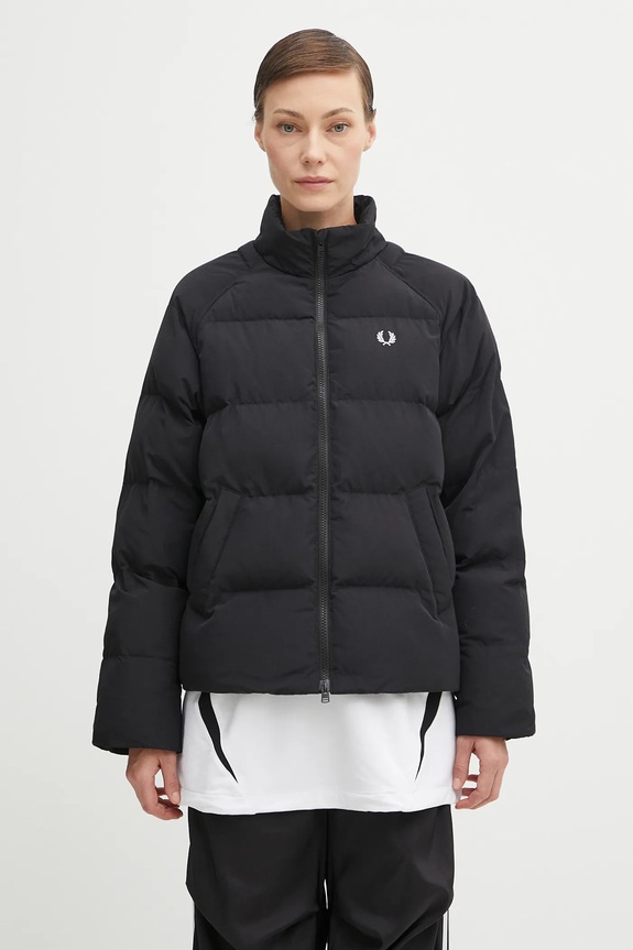 Fred Perry páperová bunda dámska oversize čierna J1118