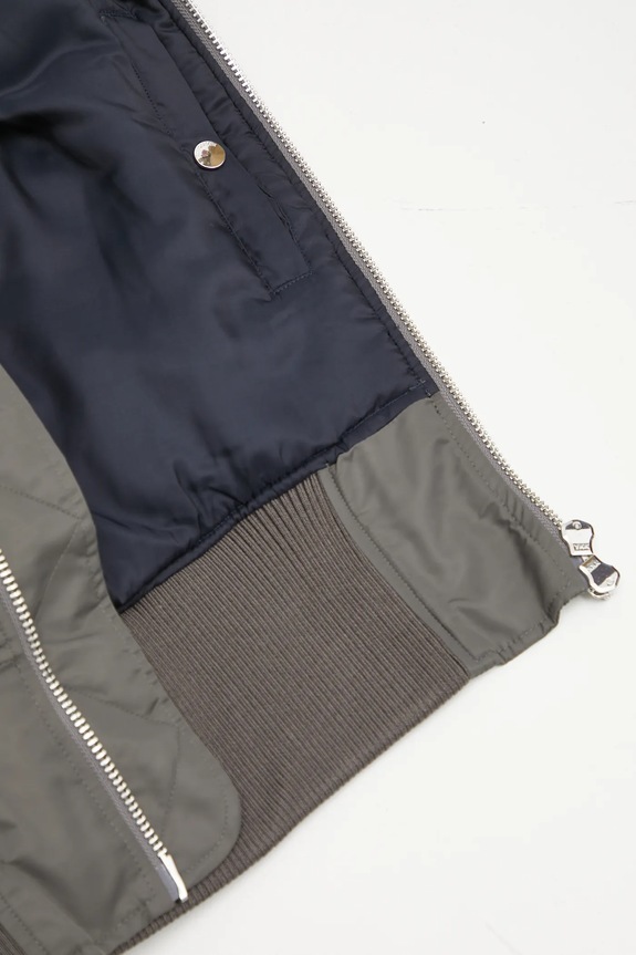 JW Anderson kurtka bomber Oversized Curved Hem Bomber JK0381.PG1696 szary