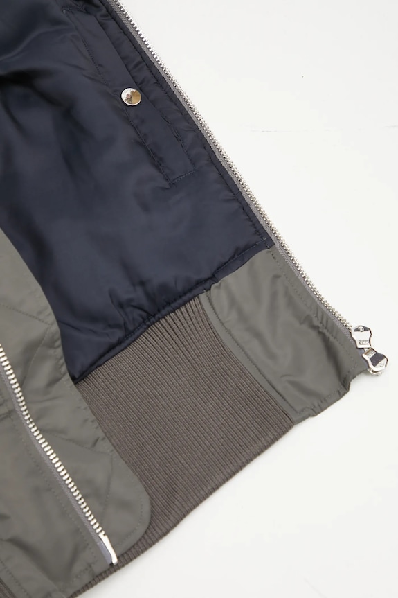 JW Anderson kurtka bomber Oversized Curved Hem Bomber JK0381.PG1696 szary