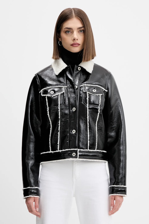 Bunda Karl Lagerfeld Jeans přechodné černá A4W14054