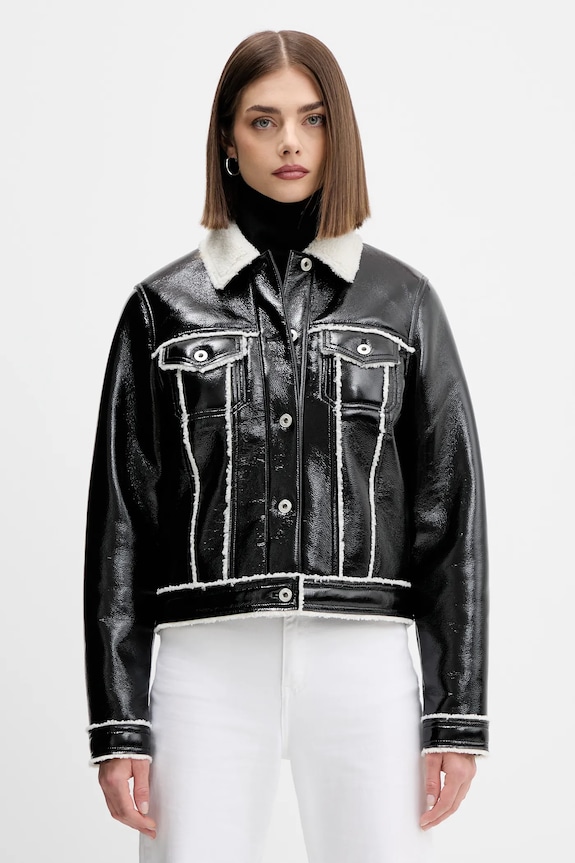 Bunda Karl Lagerfeld Jeans přechodné černá A4W14054