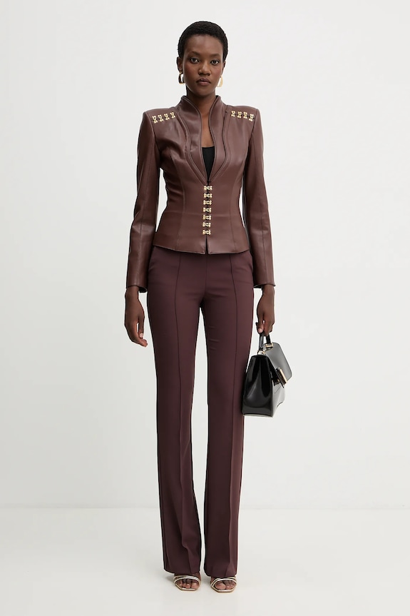 Elisabetta Franchi geacă GI18757E2 maro AW25