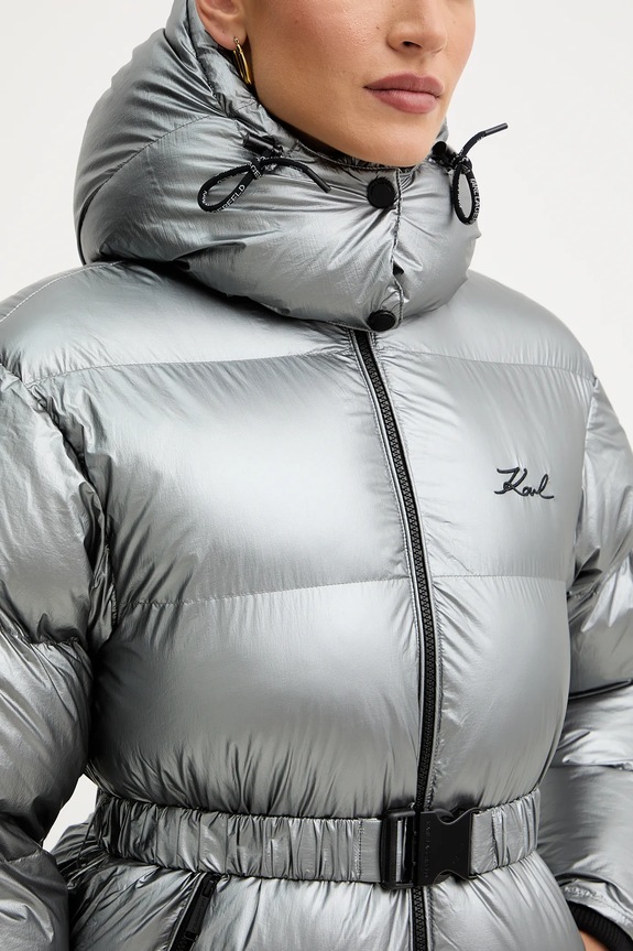 Karl Lagerfeld geacă A4W15066 argintiu