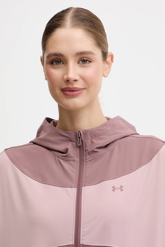 Μπουφάν Under Armour Rival Woven καφέ 6004849