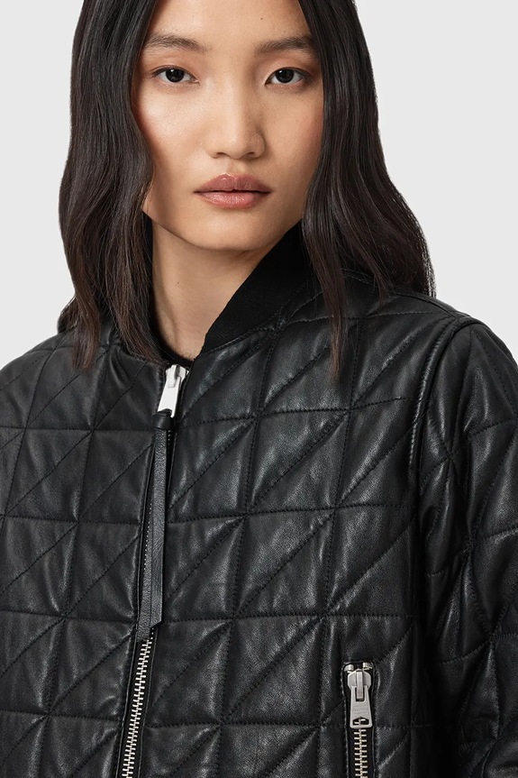 Кожаная куртка AllSaints CARLY W013LD чёрный NC25