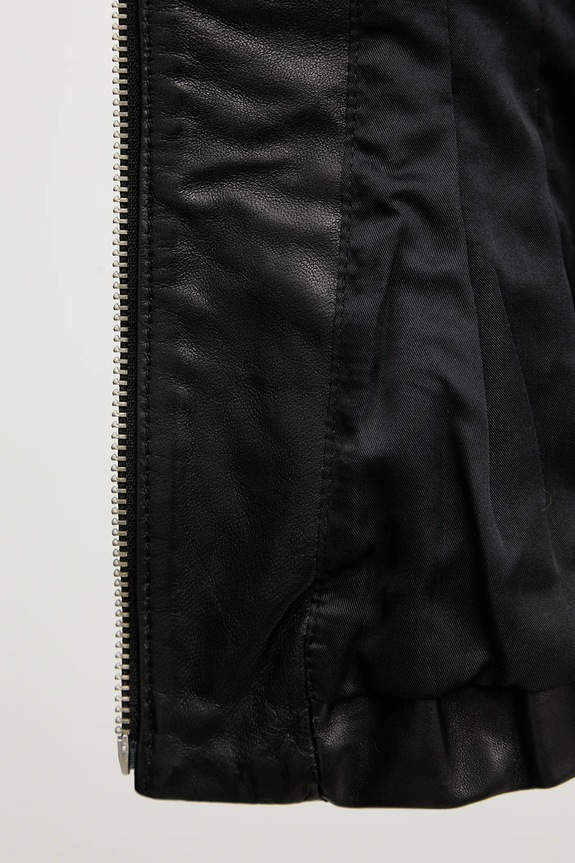 AllSaints bőrdzseki CLO W024LD fekete