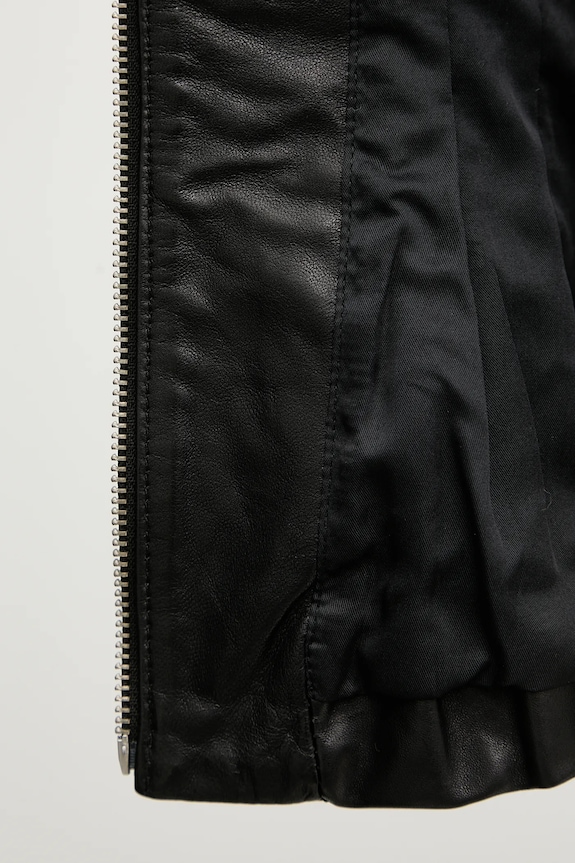 AllSaints bőrdzseki CLO W024LD fekete
