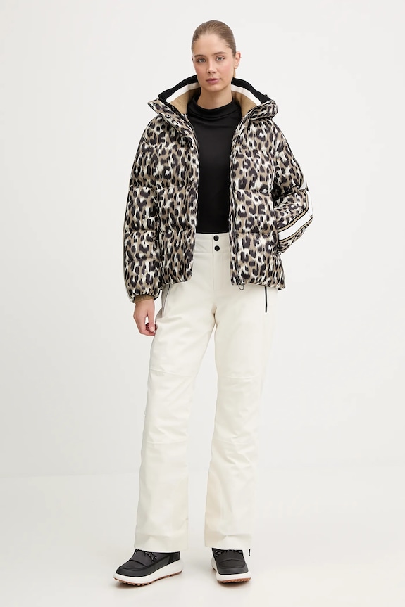 Πουπουλένιο μπουφάν για σκι Fusalp Ada Leopard I1029 καφέ AW25