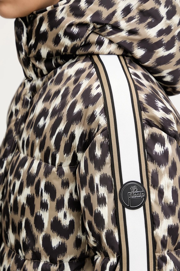 Πουπουλένιο μπουφάν για σκι Fusalp Ada Leopard I1029 καφέ