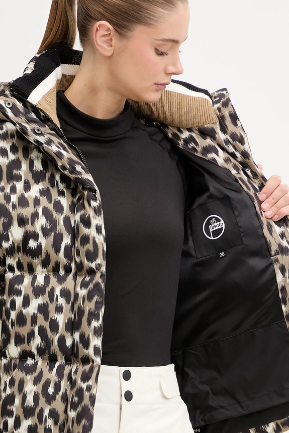 Πουπουλένιο μπουφάν για σκι Fusalp Ada Leopard I1029