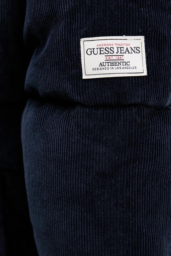 Guess Jeans kurtka sztruksowa W5BL17.W2061 granatowy