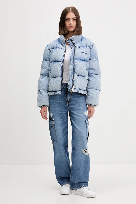 Rifľová bunda Guess Jeans W5BL85.D6181 modrá AW25