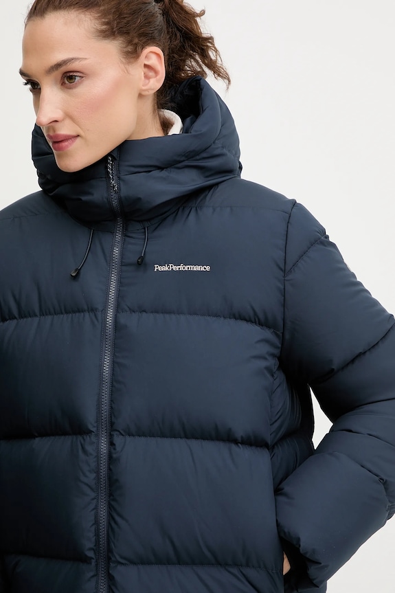 Пухова куртка Peak Performance Rivel темно-синій G80551