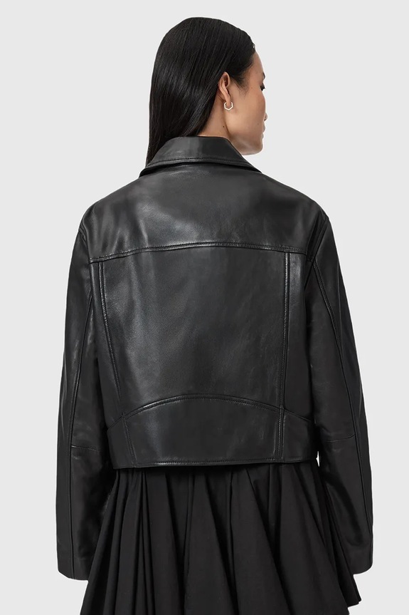 Ruházat AllSaints bőrdzseki MASONE W007LD fekete