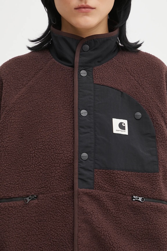 Carhartt WIP sweatshirt W' Flynn Fleece Jacket brown I035460.3ANXX