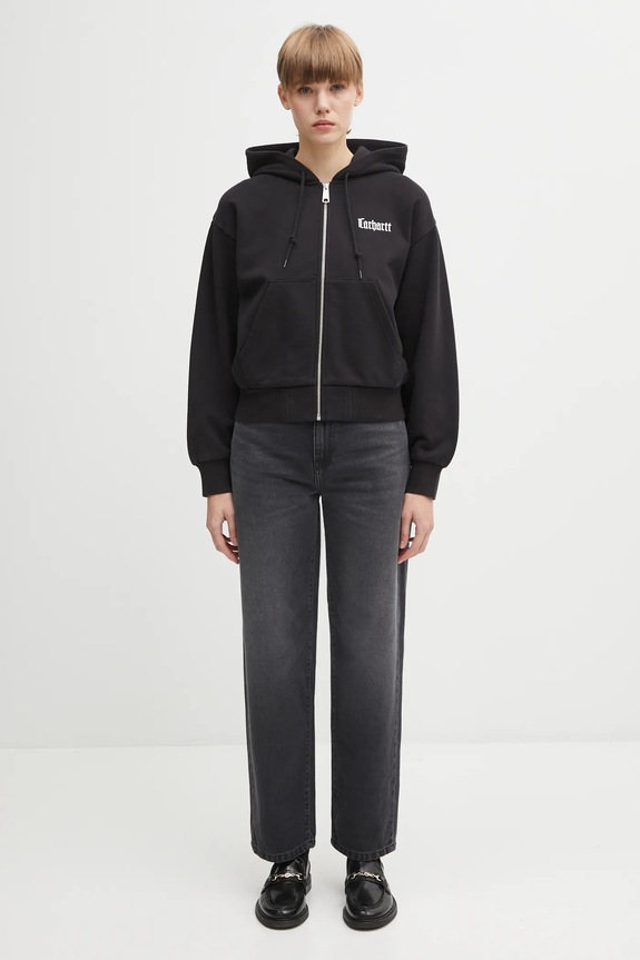 Carhartt WIP sweatshirt W' Hooded Schooling Jacket I035514.8906 black