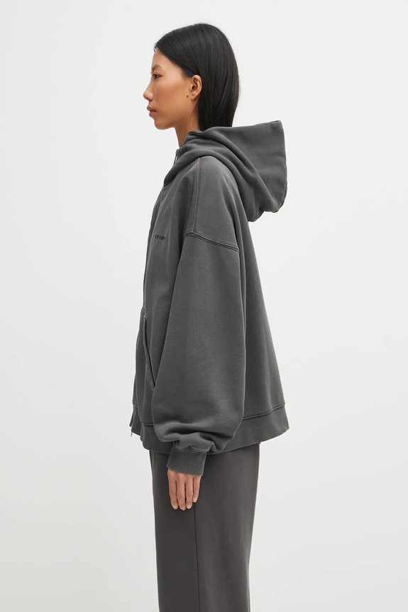 Carhartt WIP cotton sweatshirt W' Hooded Benton Jacket I035525.87GD gray AW25