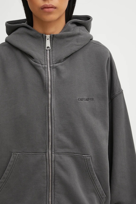Carhartt WIP cotton sweatshirt W' Hooded Benton Jacket gray I035525.87GD