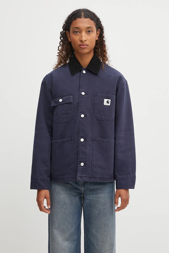 Хлопковая куртка Carhartt WIP W'''''''' OG Michigan Coat с подкладкой тёмно-синий I035671.0DI4O