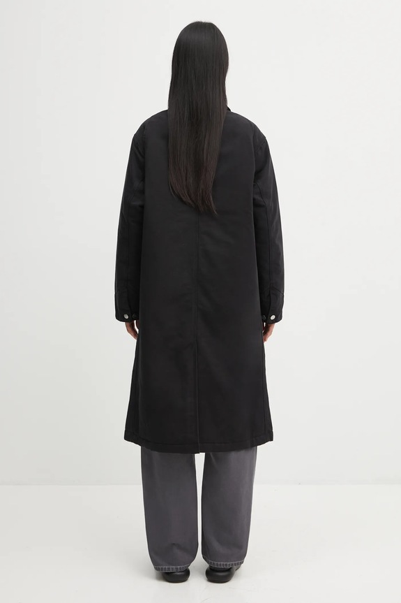 Odzież Carhartt WIP kurtka jeansowa W' Webster Coat I035676.0 czarny