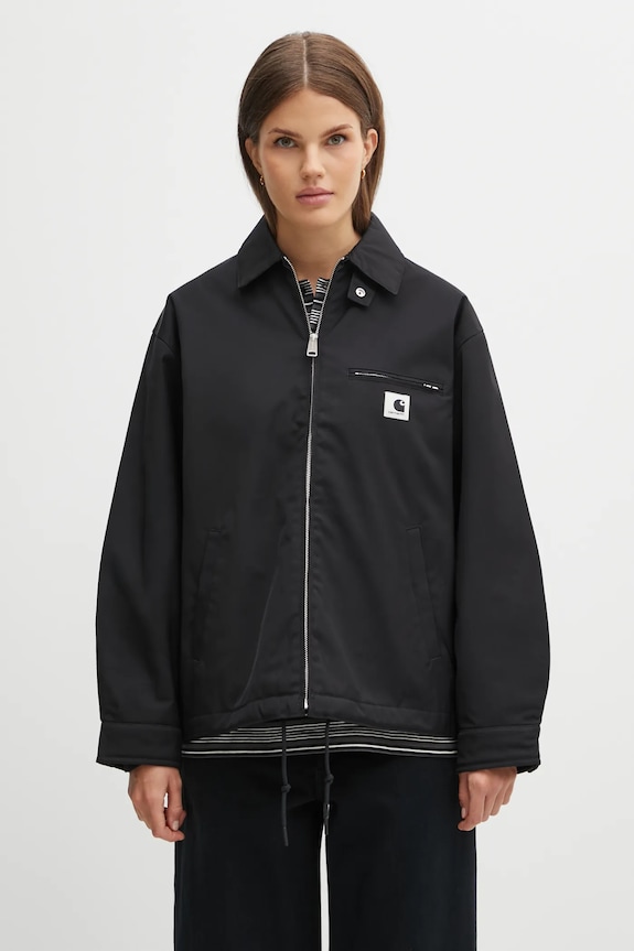 Jakna Carhartt WIP W' Leroy Jacket za prijelazno razdoblje crna I035368.89XX