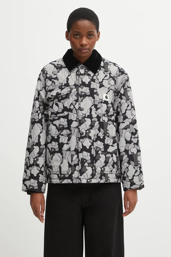 Carhartt WIP kurtka W' Tapestry Chore Coat bez kaptura szary I035315.3CIXX