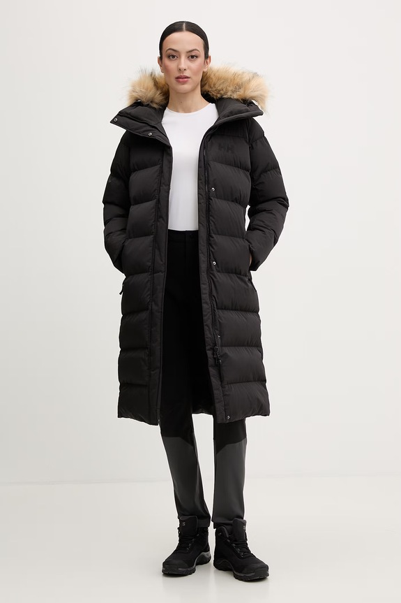 Helly Hansen kurtka damska W ARIA LONG PARKA 54512. czarny AW25