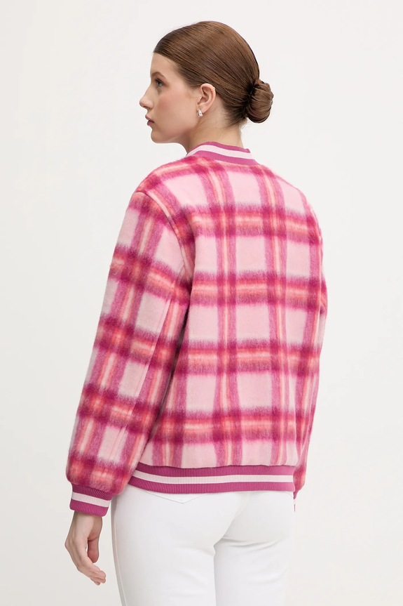 Oblečení Bomber bunda s příměsí vlny United Colors of Benetton 20G9DN08S růžová