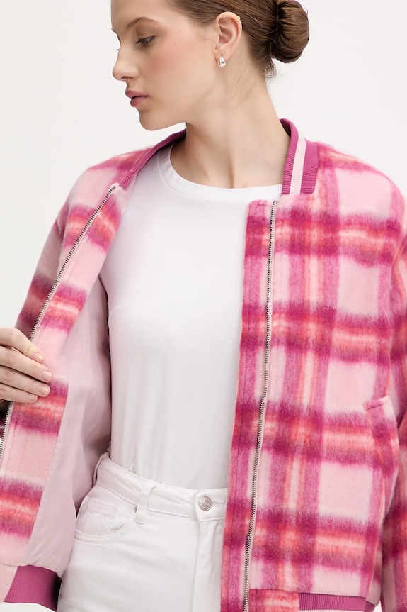 Bomber bunda s příměsí vlny United Colors of Benetton 20G9DN08S