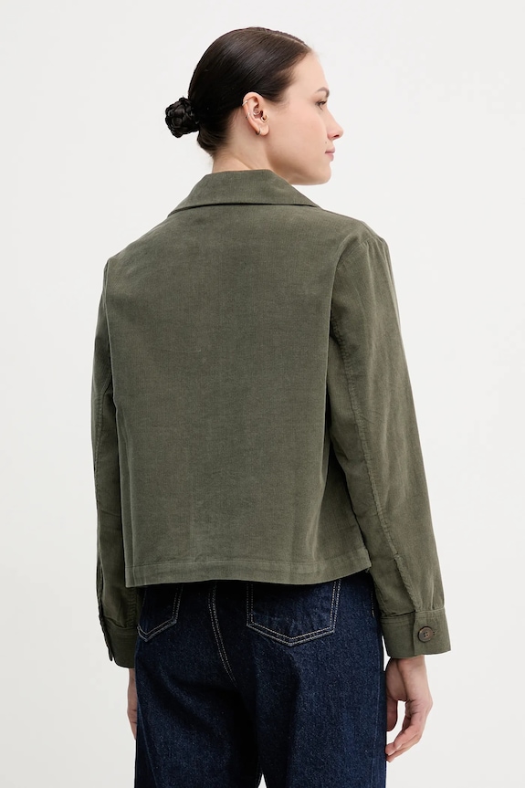Îmbrăcăminte United Colors of Benetton cămașă din velur 294BDN091 verde