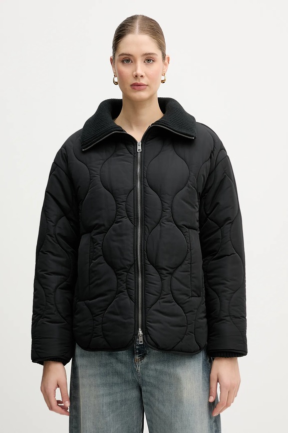 Bunda United Colors of Benetton zateplené čierna 2R1VDN08J