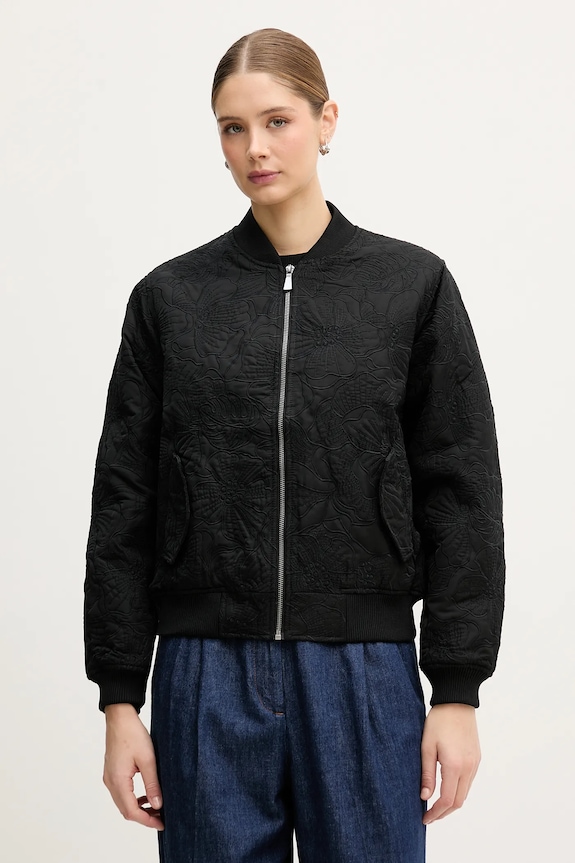 Bunda Sisley bomber čierna 2PDVLN069