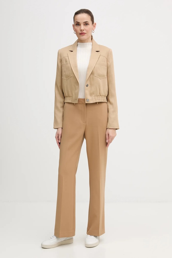 Dkny rövid kabát WOVEN JACKET P5GCTC12 bézs AW25