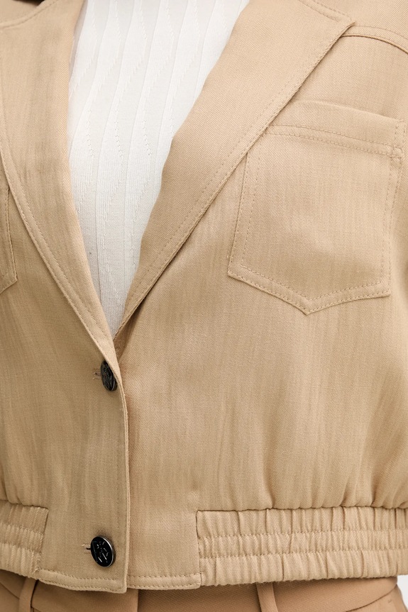Dkny rövid kabát WOVEN JACKET P5GCTC12 bézs