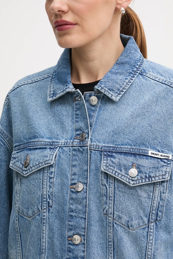 Джинсова куртка Dkny DJ5J6201 блакитний