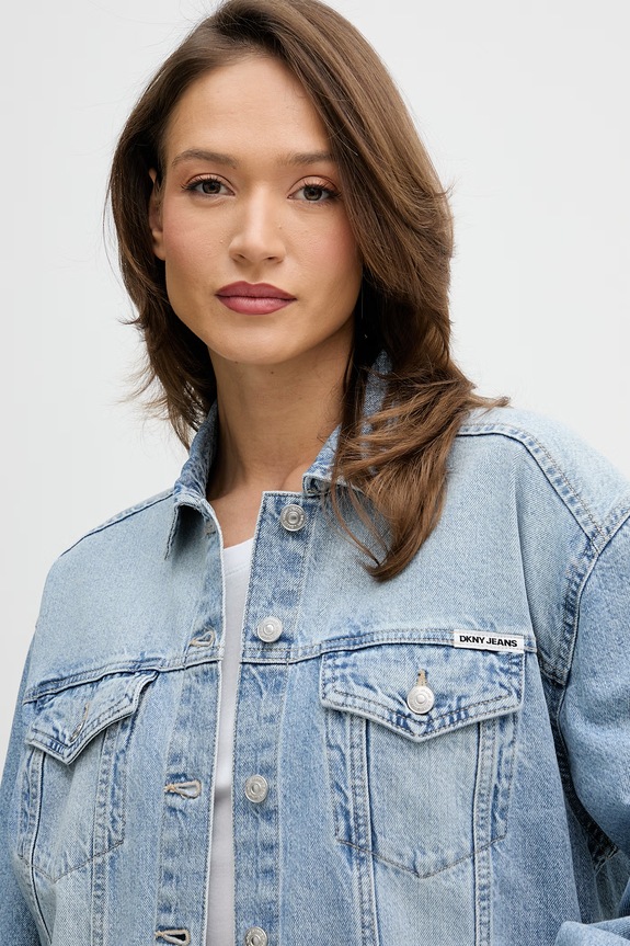Džínová bunda Dkny modrá DJ5J6201