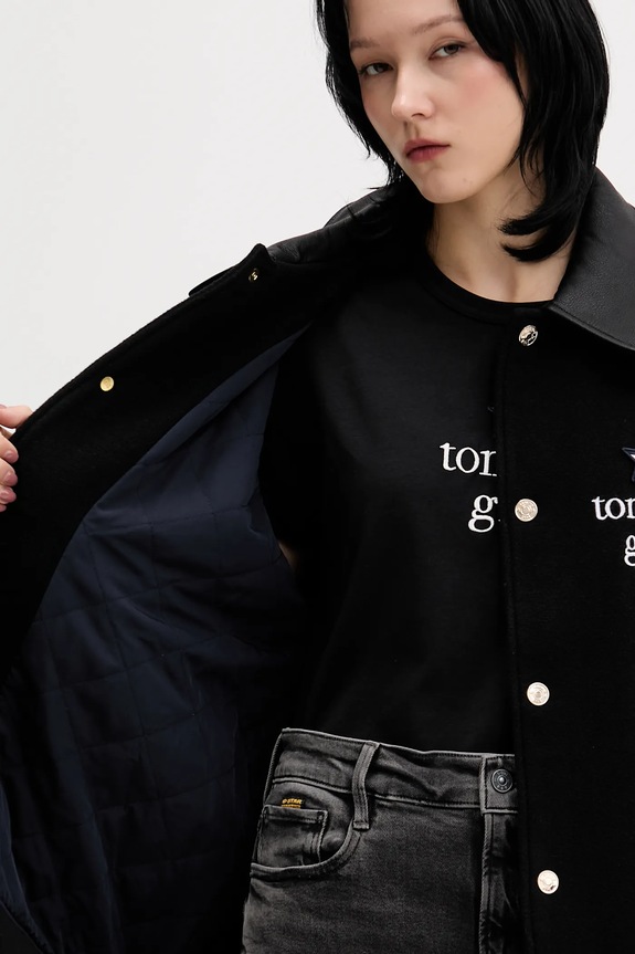 Μπουφάν με προσθήκη μάλλινου υφάσματος Tommy Jeans DN0DN00093