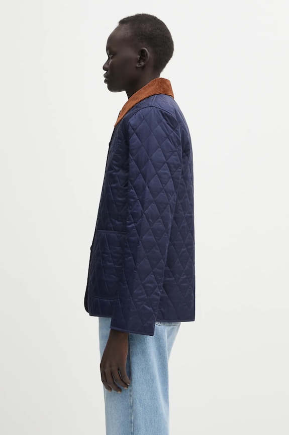 Куртка Sporty & Rich NY Crest Nylon Quilted JA01962243BL106 темно-синій AW25