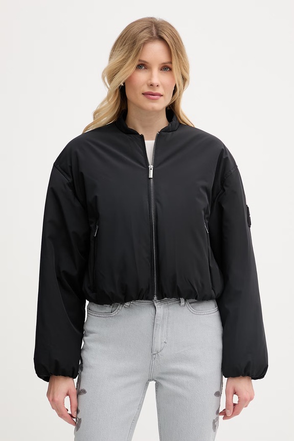 DKNY bomberka damska MATTE czarny DJ5J6176
