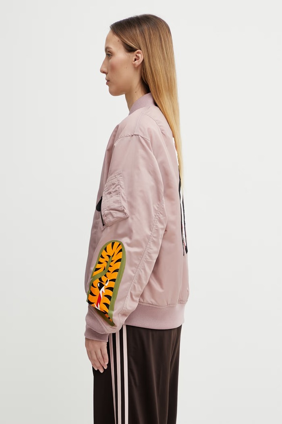 Куртка-бомбер A Bathing Ape Shark MA-1 001HJL802003L рожевий AW25
