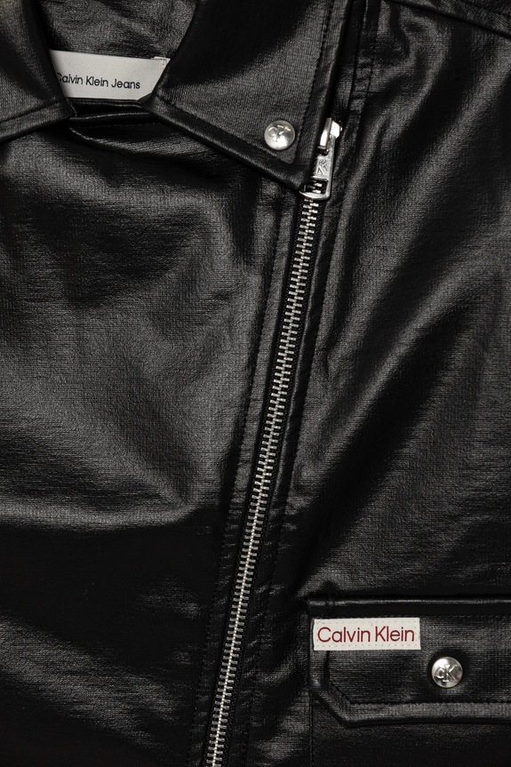 Otroška biker jakna Calvin Klein Jeans črna IG0IG02982.9BYA