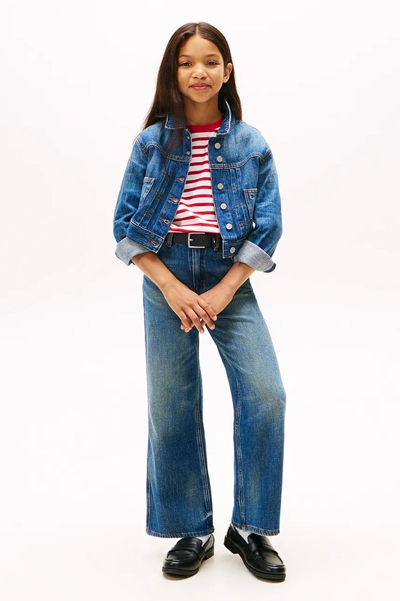 Dievča Detská rifľová bunda Tommy Hilfiger KG0KG08752.9BYA tmavomodrá