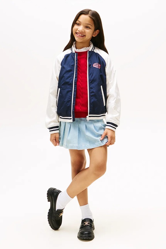 Deklice Jakna Tommy Hilfiger KG0KG08754.128.176.9BYA mornarsko modra
