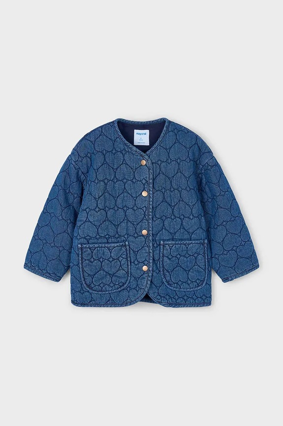 Mayoral kurtka jeansowa dziecięca 4442.6A.Mini.9BYA niebieski AW25