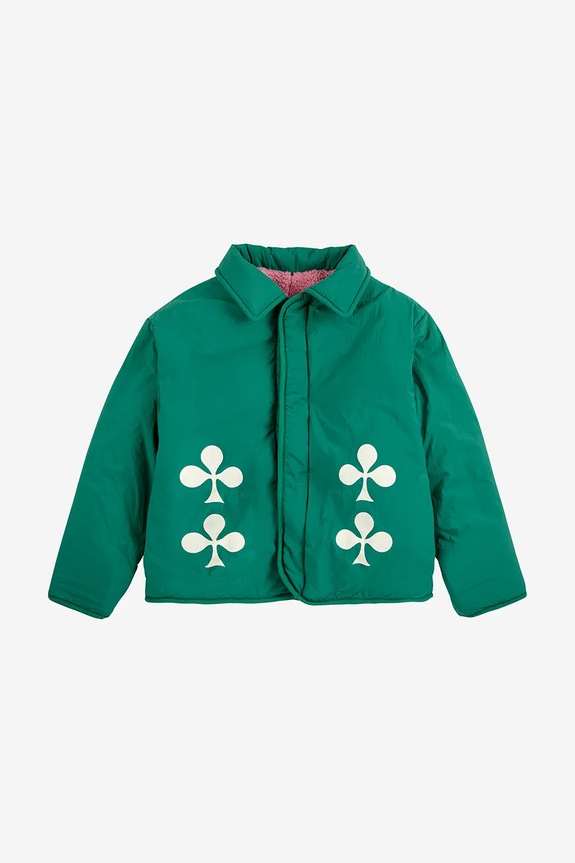 Дитяча двостороння куртка Bobo Choses Clover 225AC121 зелений AW25