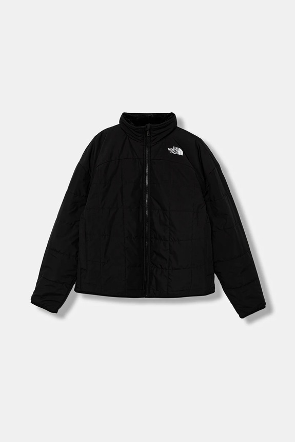 The North Face kurtka dwustronna dziecięca G REVERSIBLE SHASTA FZ JACKET bez kaptura czarny NF0A88UCJK31