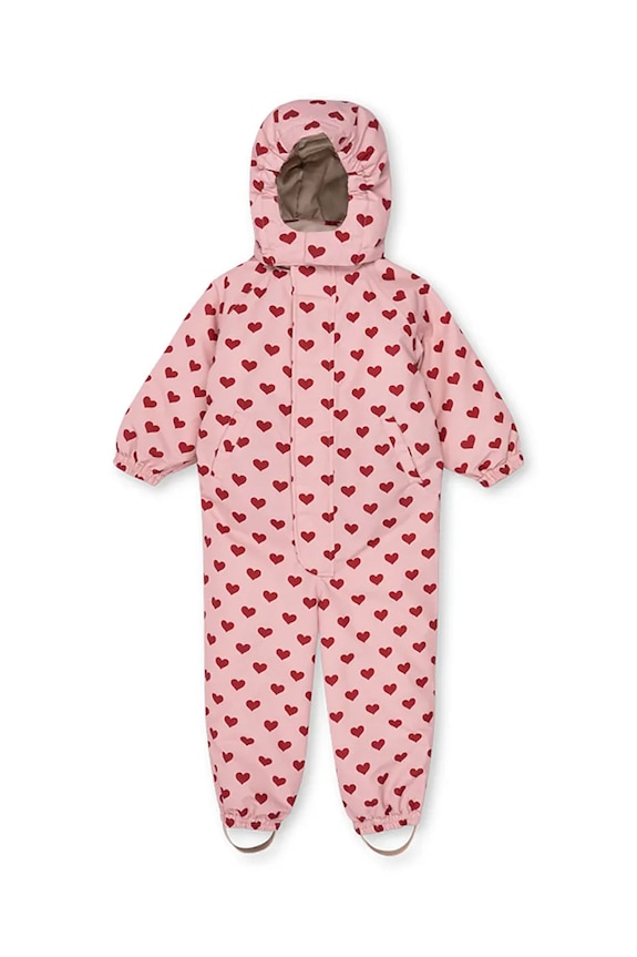 Konges Sløjd kombinezon dziecięcy NOHR SNOWSUIT PRINT KS103517.G.9BYA różowy AW25