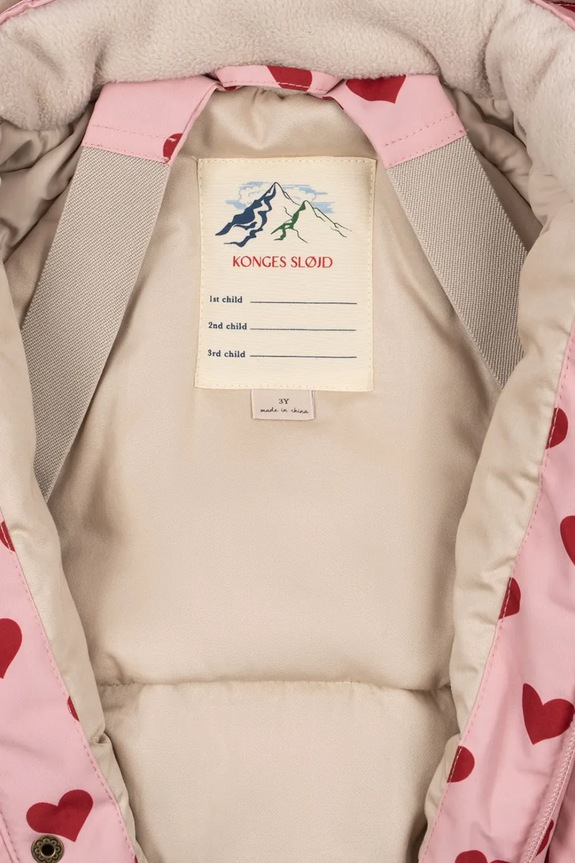 Konges Sløjd kombinezon dziecięcy NOHR SNOWSUIT PRINT KS103517.G.9BYA różowy