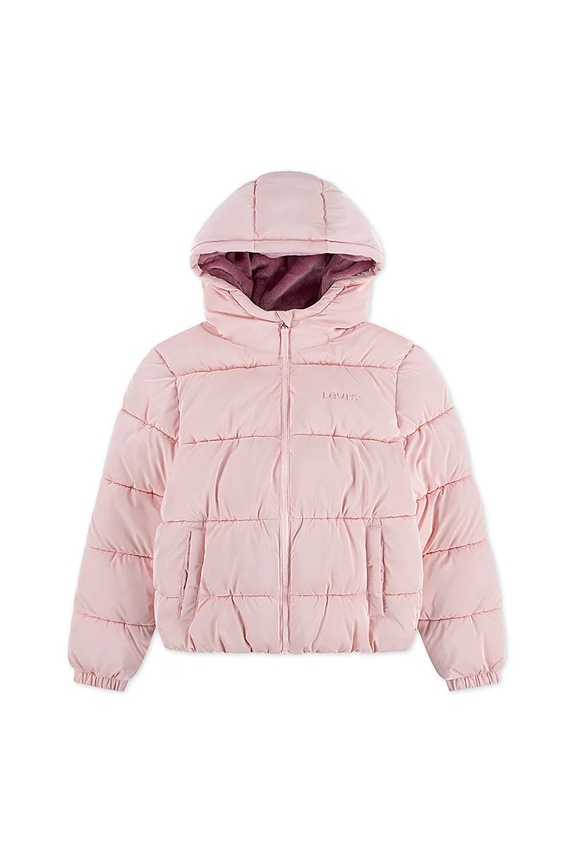 Levi's kurtka dziecięca SHINY HVWT PUFFER pozostałe różowy 4EN640