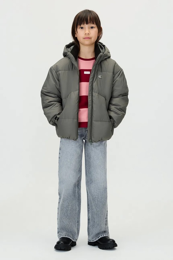Calvin Klein Jeans geacă copii gri IG0IG02056.9BYA